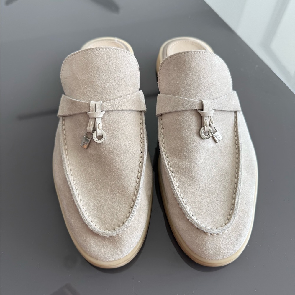 Loro Piana Light Grey Loafers in very good condition